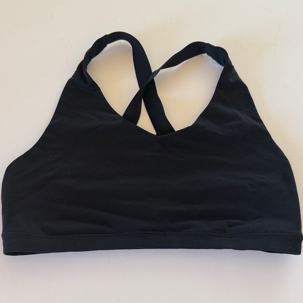 Prana sports bra black women large no pads GUC